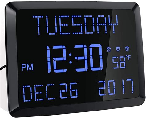 digital clock amazon|clock with time and temperature.